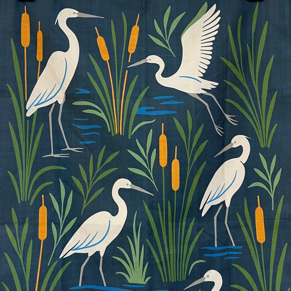 Spoonflower 2026 Heron Calendar Tea Towel Linen Cotton Wall Hanging - Picture 2 of 7